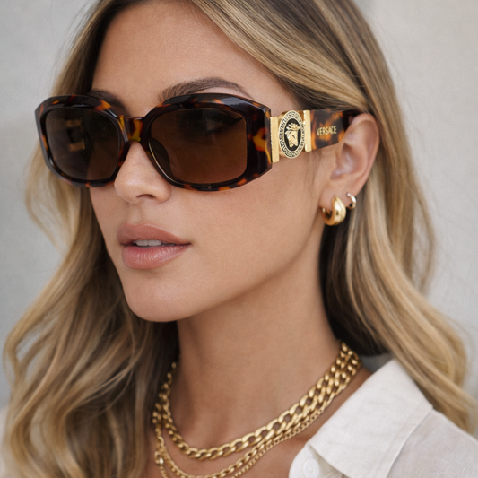 Óculos de Sol Retangular Verce Onça - UV400