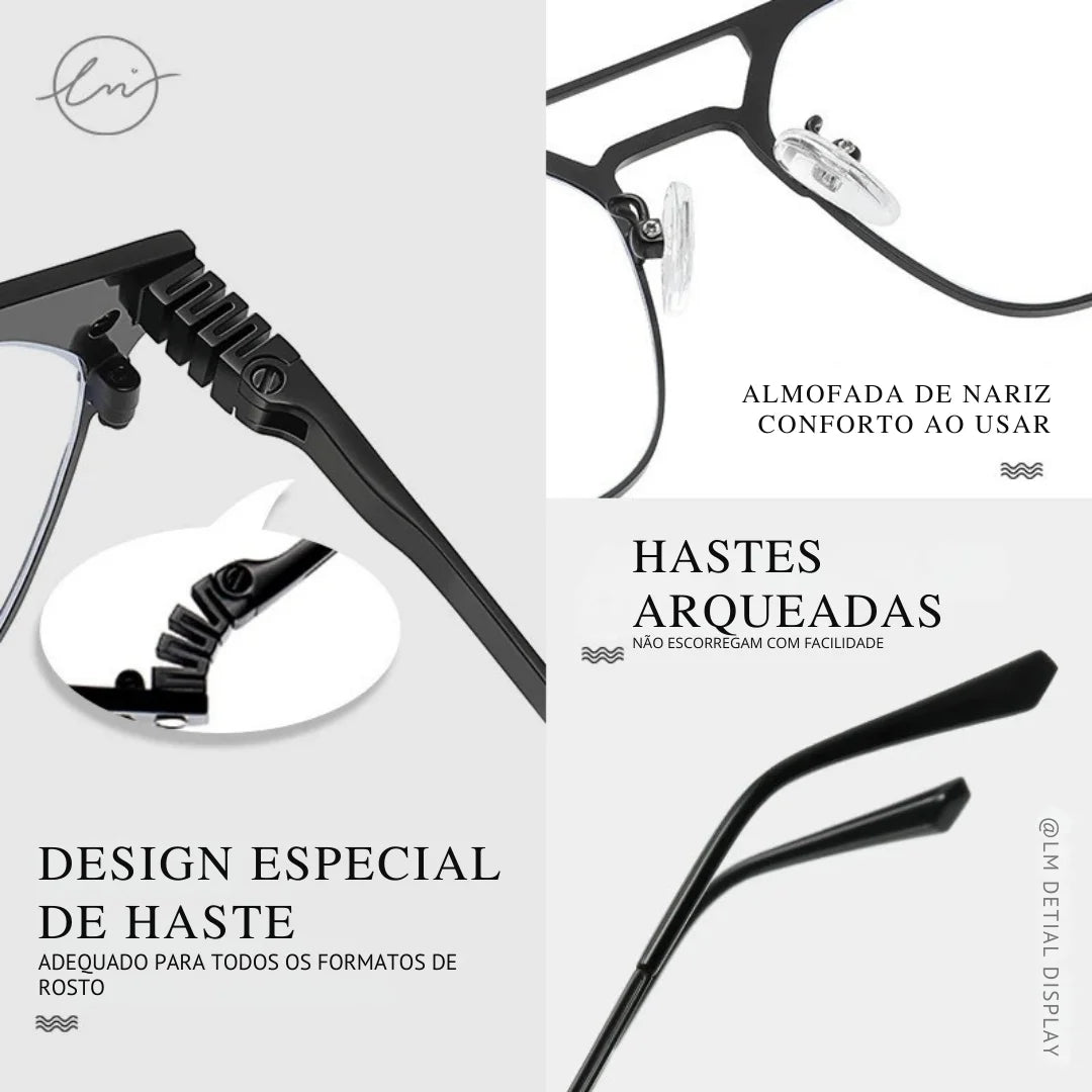 Óculos Clip On: Praticidade 2 em 1,descubra os Óculos Clip On, que unem armação de grau e lente solar em um único acessório. Práticos e versáteis, oferecem proteção UV e estilo com troca rápida das lentes. Envio Rápido e Fácil, com embalagem personalizada