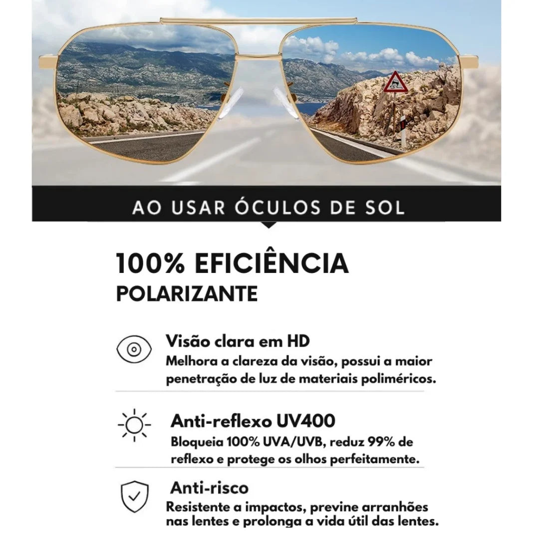 Estilo Clássico e Autêntico, os óculos Aviador feminino trazem um visual vintage e moderno ao mesmo tempo, perfeitos para quem quer destacar personalidade com conforto e proteção UV. Envio Rápido e Fácil, embalagem personalizado.