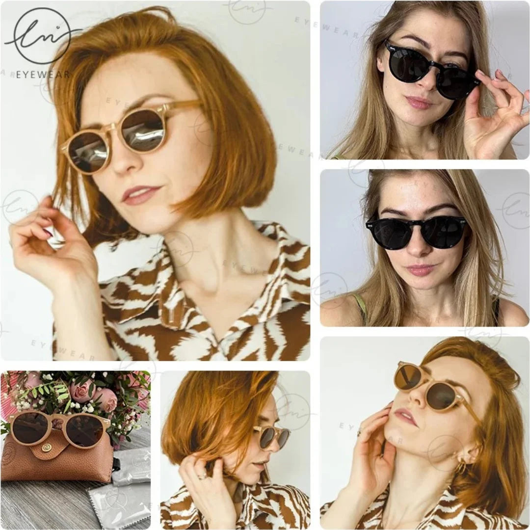 Estilo Clássico e Autêntico, os óculos redondo feminino trazem um visual vintage e moderno ao mesmo tempo, perfeitos para quem quer destacar personalidade com conforto e proteção UV. Envio Rápido e Fácil, embalagem personalizado.