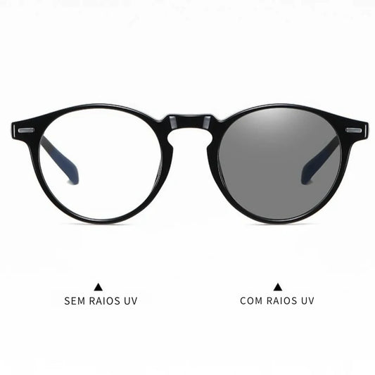 Encontre os melhores óculos fotocromáticos, que se adaptam automaticamente à luz do ambiente. Ideais para uso interno e externo, oferecem conforto visual, proteção UV e praticidade no dia a dia, Envio Rápido e Fácil, com embalagem personalizada.