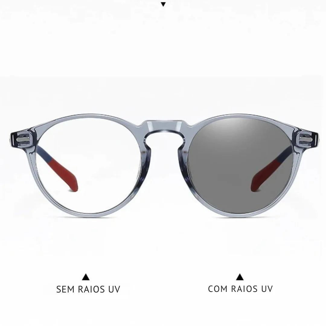 Encontre os melhores óculos fotocromáticos, que se adaptam automaticamente à luz do ambiente. Ideais para uso interno e externo, oferecem conforto visual, proteção UV e praticidade no dia a dia, Envio Rápido e Fácil, com embalagem personalizada.