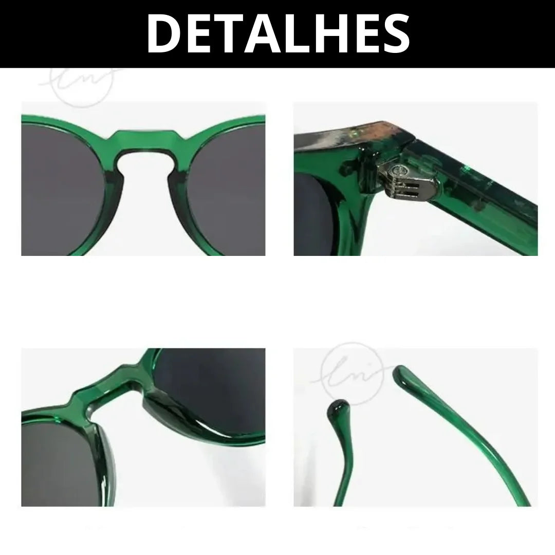 Estilo Clássico e Autêntico, os óculos redondo feminino trazem um visual vintage e moderno ao mesmo tempo, perfeitos para quem quer destacar personalidade com conforto e proteção UV. Envio Rápido e Fácil, embalagem personalizado.
