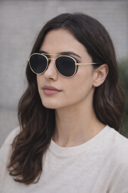 Óculos de Sol Redondo Clarity Black - UV400