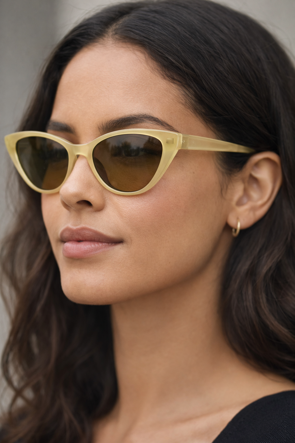 Óculos de Sol Gatinho Kely Bege - UV400