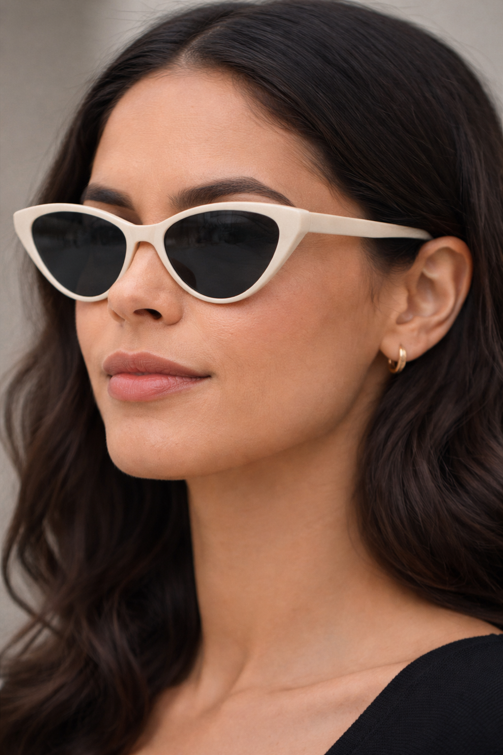 Óculos de Sol Gatinho Kely Branco - UV400