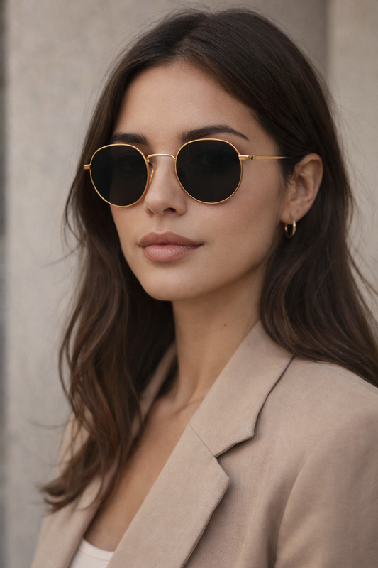 Óculos de Sol Redondo Oxen Gold - UV400