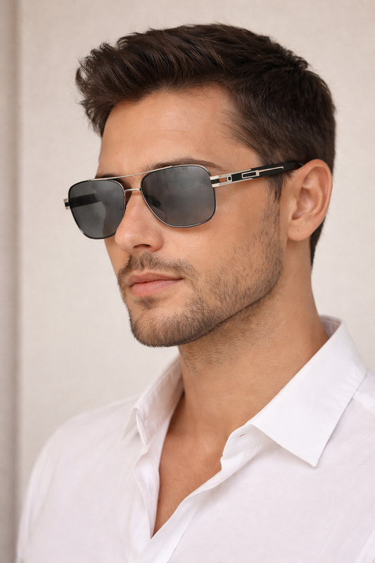 Óculos Aviador Polo Cinza - UV400