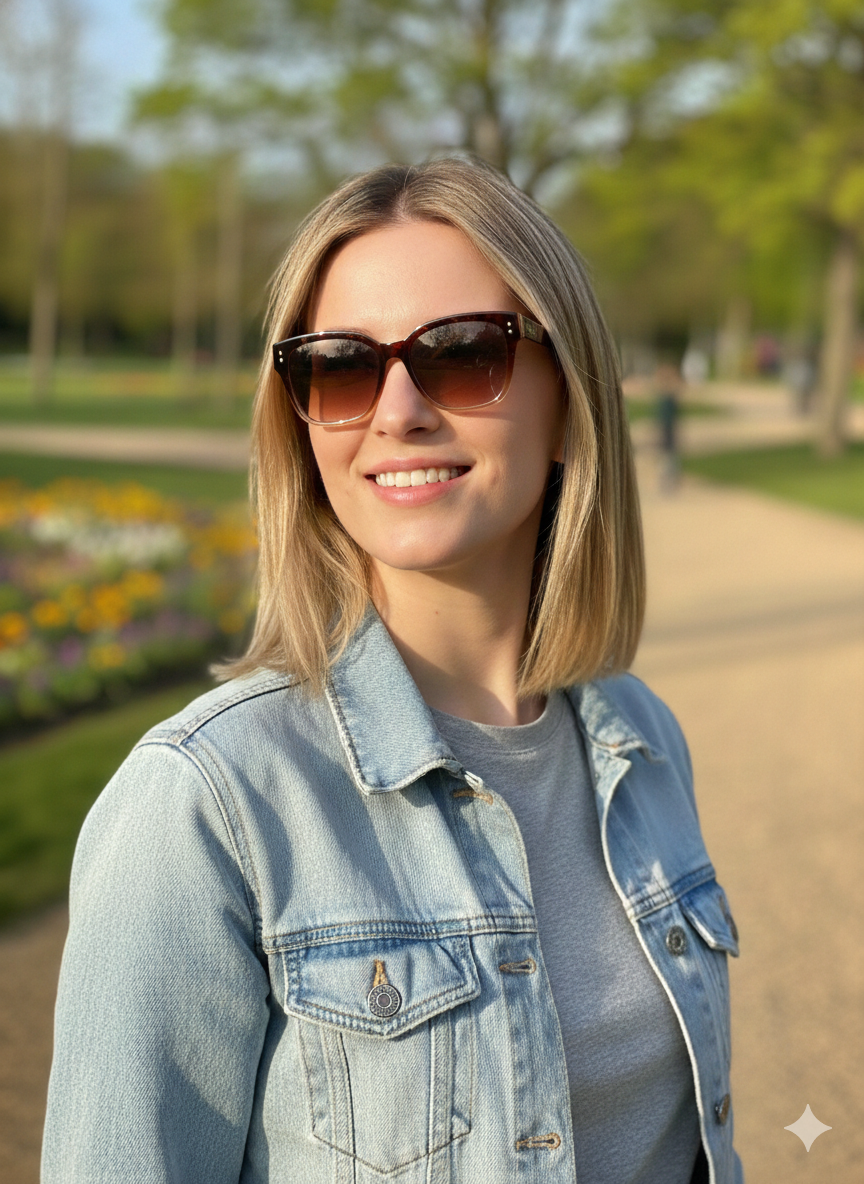 Óculos de Sol Quadrado de Encaixe - UV400